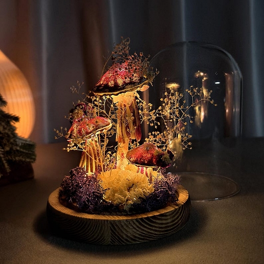 Handcrafted Mushroom Table Lamp Cozy Home Decor Gift