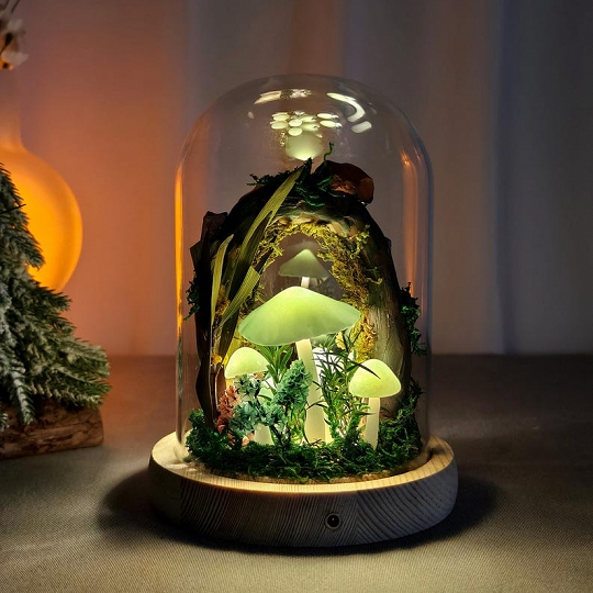 Artisan Mushroom Lamp Handcrafted Decorative Table Light