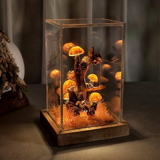 Handmade Mushroom Night Light Whimsical Gift