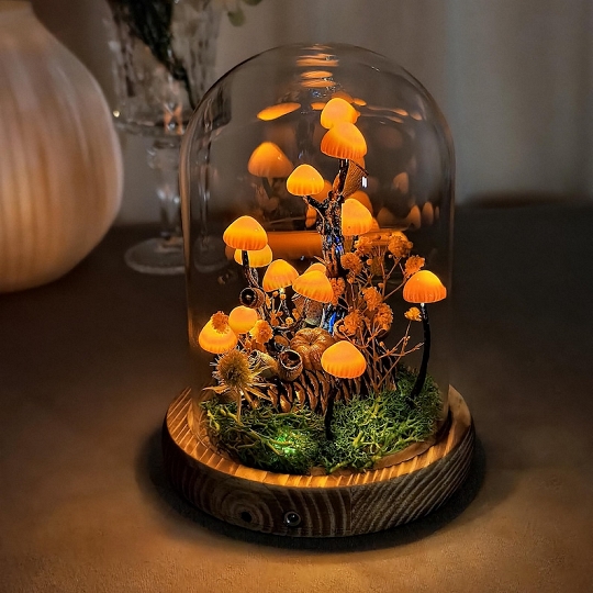 Handmade Mushroom Lamp Cottage Style Gift