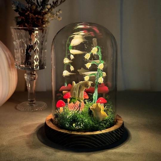 Handmade Mushroom Lamp Cozy Bedroom Night Light