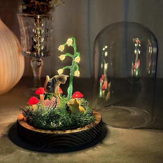 Handmade Mushroom Lamp Cozy Bedroom Night Light