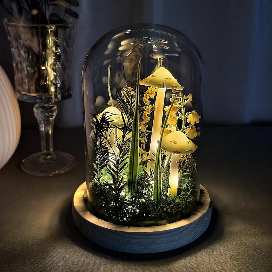 Handcrafted Mushroom Lamp Cute Table Night Light