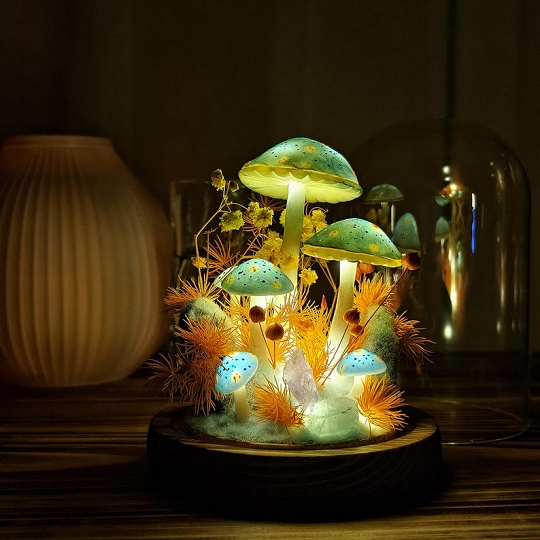 Handmade Mushroom Lamp Woodland Decor Gift
