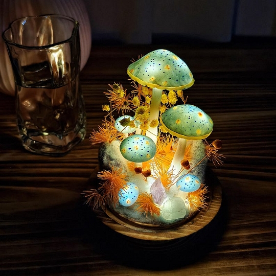 Handmade Mushroom Lamp Woodland Decor Gift