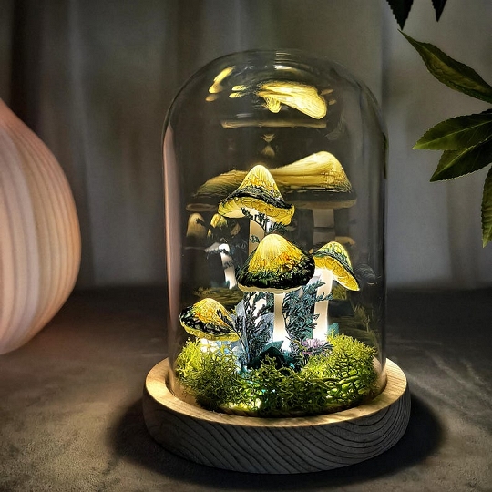 Artisan Made Mushroom Lamp Soft Glow Night Light