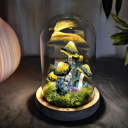 Artisan Made Mushroom Lamp Soft Glow Night Light