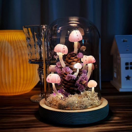 Handmade Mushroom Lamp Minimalist Home Decor