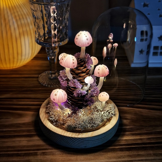 Handmade Mushroom Lamp Minimalist Home Decor