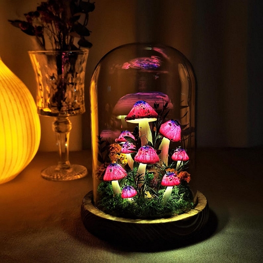 Handcrafted Mushroom Lamp Cozy Corner Light