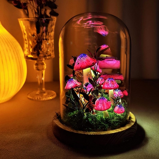 Handcrafted Mushroom Lamp Cozy Corner Light