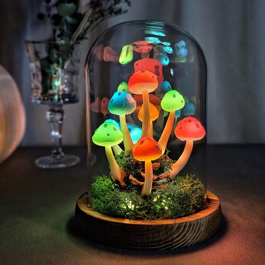 Handmade Mushroom Night Lamp Warm Gift Idea