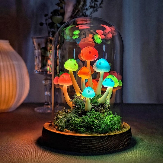 Handmade Mushroom Night Lamp Warm Gift Idea