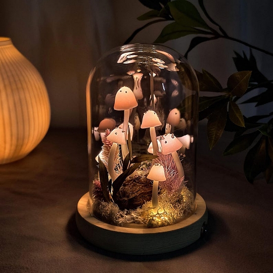 Artisan Crafted Mushroom Lamp Decorative Light