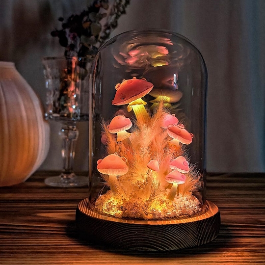 Handcrafted Mushroom Lamp Bedroom Decor