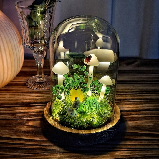 Handmade Mushroom Lamp Soft Light Table Decor