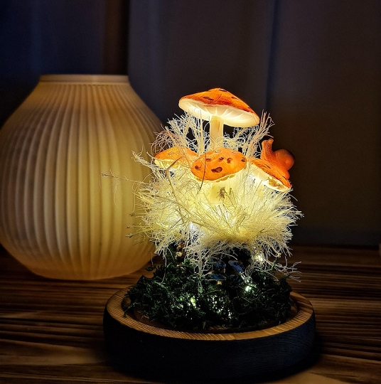 Artisan Mushroom Lamp Handmade Cozy Gift