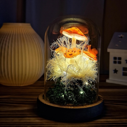 Artisan Mushroom Lamp Handmade Cozy Gift