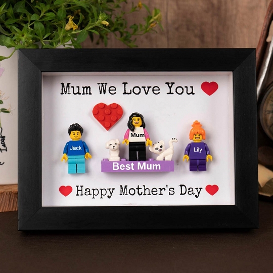 Custom Minifigures with Frame for Family – Make Her Smile This Mother’s Day