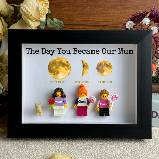 Custom Family Minifigures with Frame – A Sweet Mother’s Day Gift for Mum