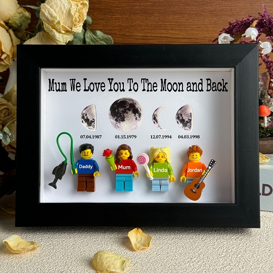 Personalized Family Minifigure Frame – Meaningful Mother’s Day Keepsake
