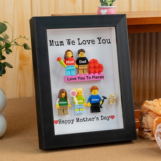 Custom Minifigures with Frame for Family – A Heartfelt Mother’s Day Present