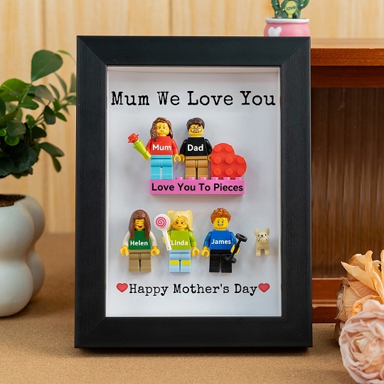 Custom Minifigures with Frame for Family – A Heartfelt Mother’s Day Present