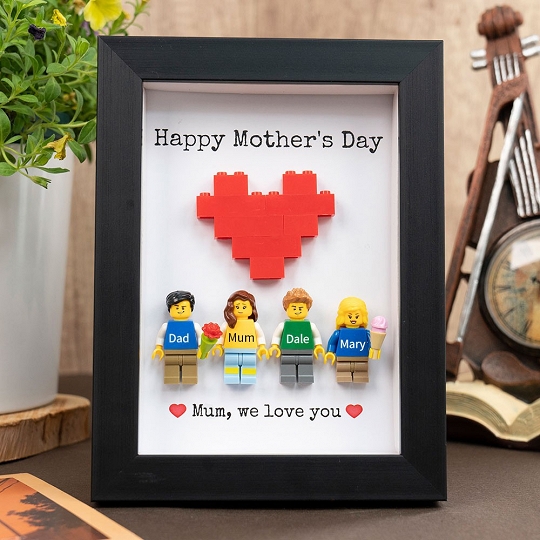 Framed Custom Family Minifigures – A Meaningful Gift for Mother’s Day
