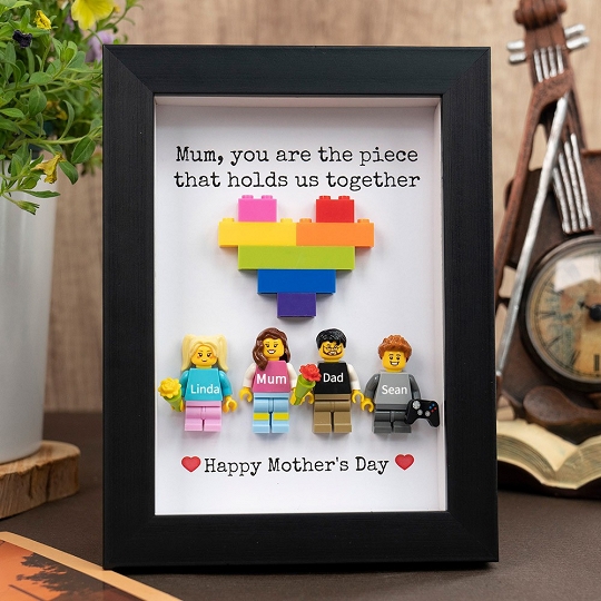 Custom Minifigures Family Frame – A One-of-a-Kind Mother’s Day Present