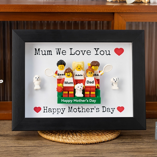 Family Minifigure Frame Display – A Warm Mother’s Day Keepsake