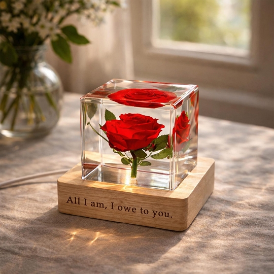 Resin Flower Lamp – Mother’s Day Gift for Mom