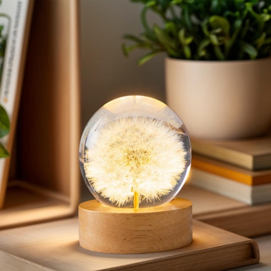 LED Resin Flower Lamp – Unique Gift for Mom