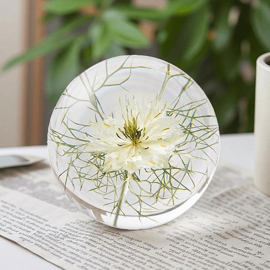 Elegant Resin Flower Lamp for Mom Decor