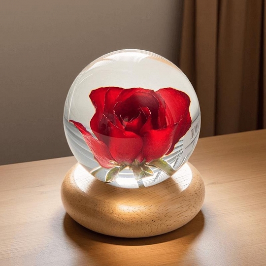 Gift for Mom – Resin Flower LED Lamp