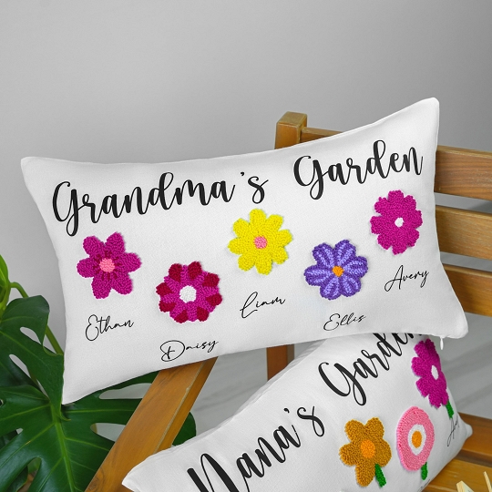 Nana’s Garten Nadelkissen personalisiert mit Geburtsblume – Einzigartiges Geschenk für Oma zum Muttertag