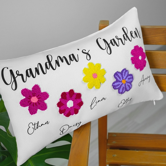 Nana’s Garten Nadelkissen personalisiert mit Geburtsblume – Einzigartiges Geschenk für Oma zum Muttertag