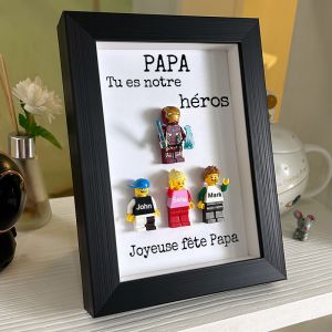 Cadre de figurine personnalisé pour papa, cadeaux personnalisés pour la fête des pères