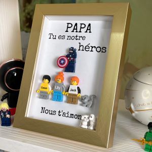 Cadre de figurine personnalisé pour papa, cadeaux personnalisés pour la fête des pères