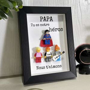 Cadre de figurine personnalisé pour papa, cadeaux personnalisés pour la fête des pères