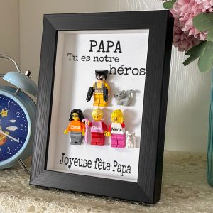 Cadre de figurine personnalisé pour papa, cadeaux personnalisés pour la fête des pères