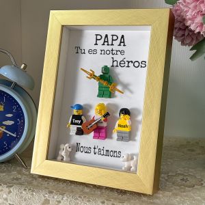 Cadre de figurine personnalisé pour papa, cadeaux personnalisés pour la fête des pères