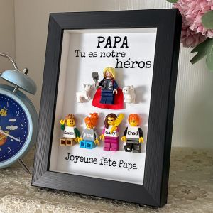 Cadre de figurine personnalisé pour papa, cadeaux personnalisés pour la fête des pères