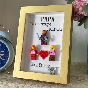 Cadre de figurine personnalisé pour papa, cadeaux personnalisés pour la fête des pères