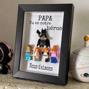 Cadre de figurine personnalisé pour papa, cadeaux personnalisés pour la fête des pères