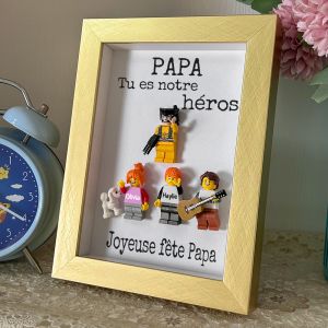 Cadre de figurine personnalisé pour papa, cadeaux personnalisés pour la fête des pères