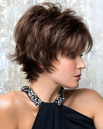 Short Shag Wig – Layered Fluffy Synthetic Wig with Natural Volume for Women