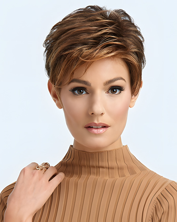 Layered Brown Pixie Cut Wig – Short Fluffy Synthetic Hair for Women