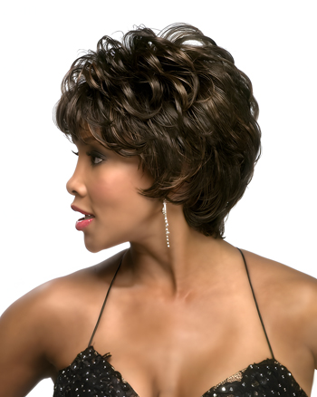 Voluminous Curly Pixie Wig for Black Women – Short Layered Synthetic Hair with Highlights