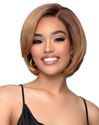 Blonde Straight Bob Wig with Side Part – Short Synthetic Wig for Black Women