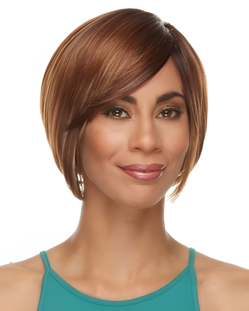 Short Straight Side Part Synthetic Wig for African American Women